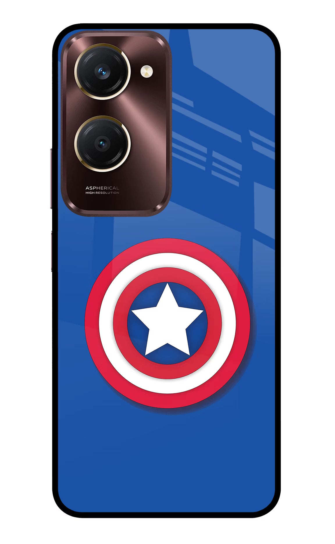 Shield Vivo Y28s 5G Glass Case Back Cover by Casekaro