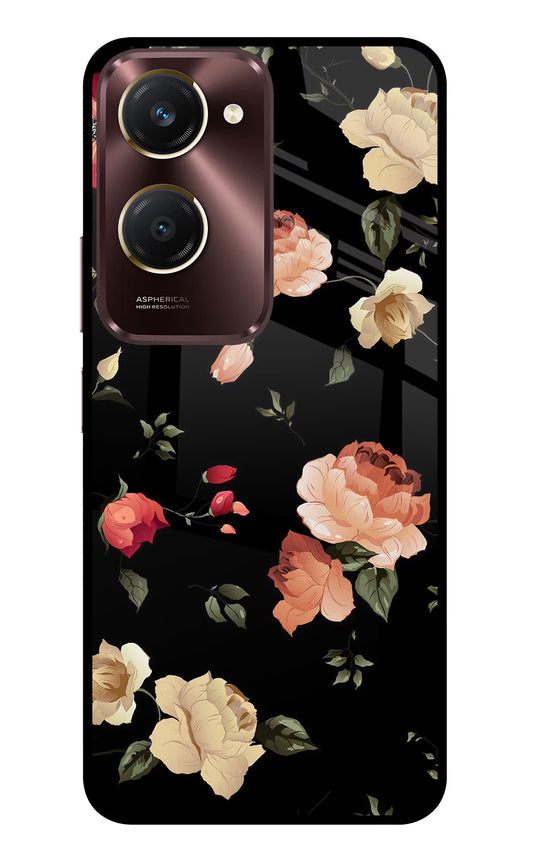 Flowers Vivo Y28s 5G Glass Case