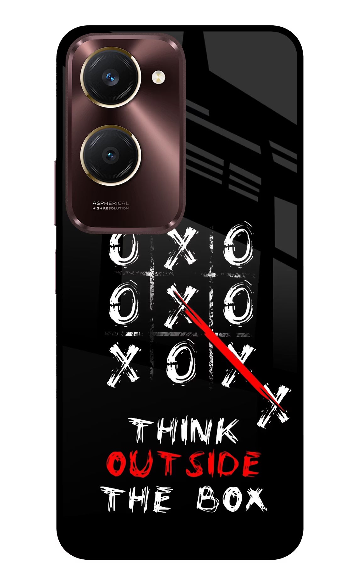 Think out of the BOX Vivo Y28s 5G Glass Case Back Cover by Casekaro