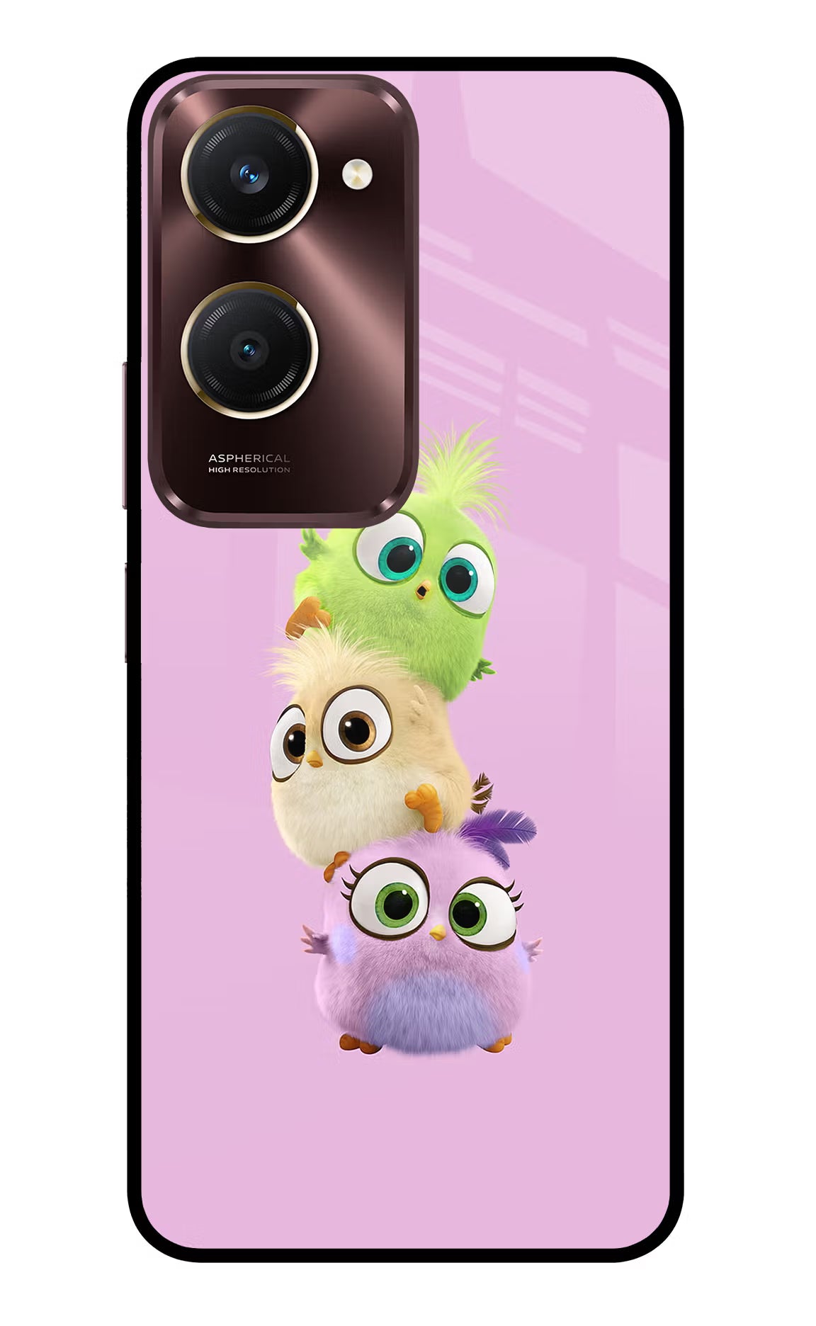 Cute Little Birds Vivo Y28s 5G Glass Case
