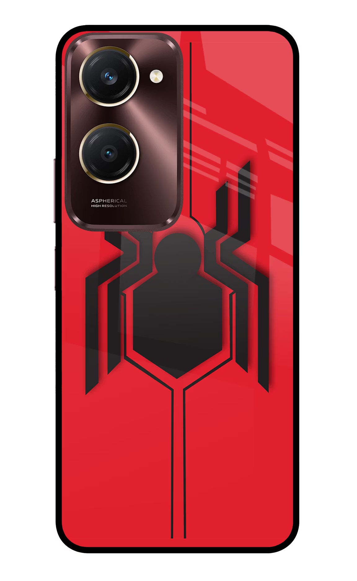 Spider Vivo Y28s 5G Glass Case Back Cover by Casekaro
