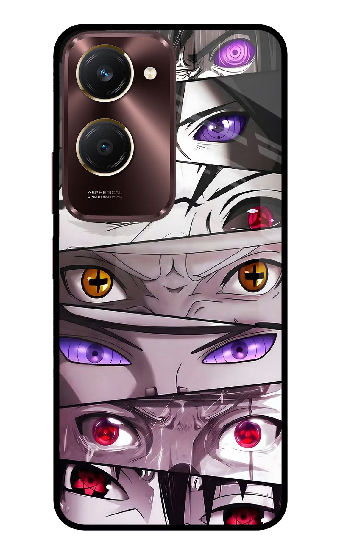 Naruto Anime Vivo Y28s 5G Glass Case Back Cover by Casekaro