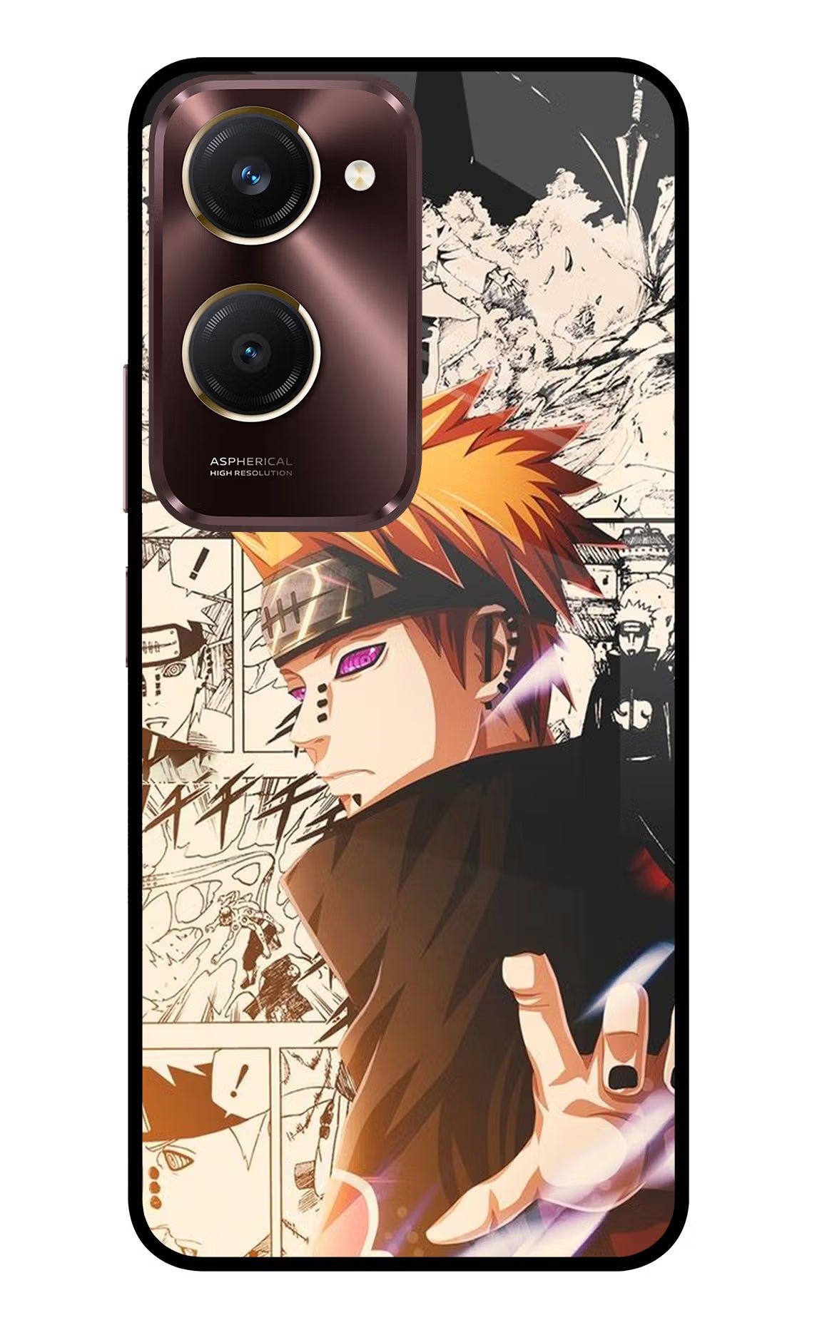 Pain Anime Vivo Y28s 5G Glass Case Back Cover by Casekaro