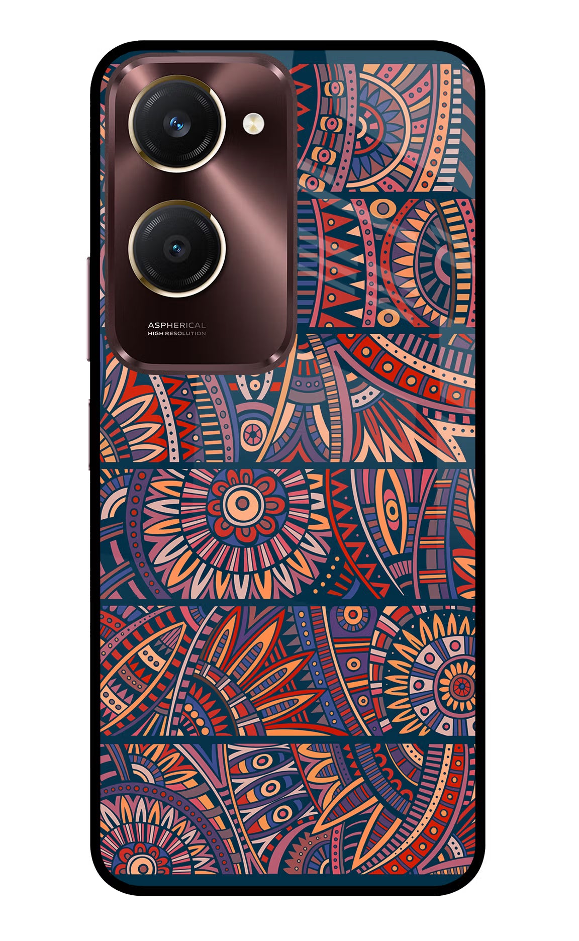 African Culture Design Vivo Y28s 5G Glass Case Back Cover by Casekaro