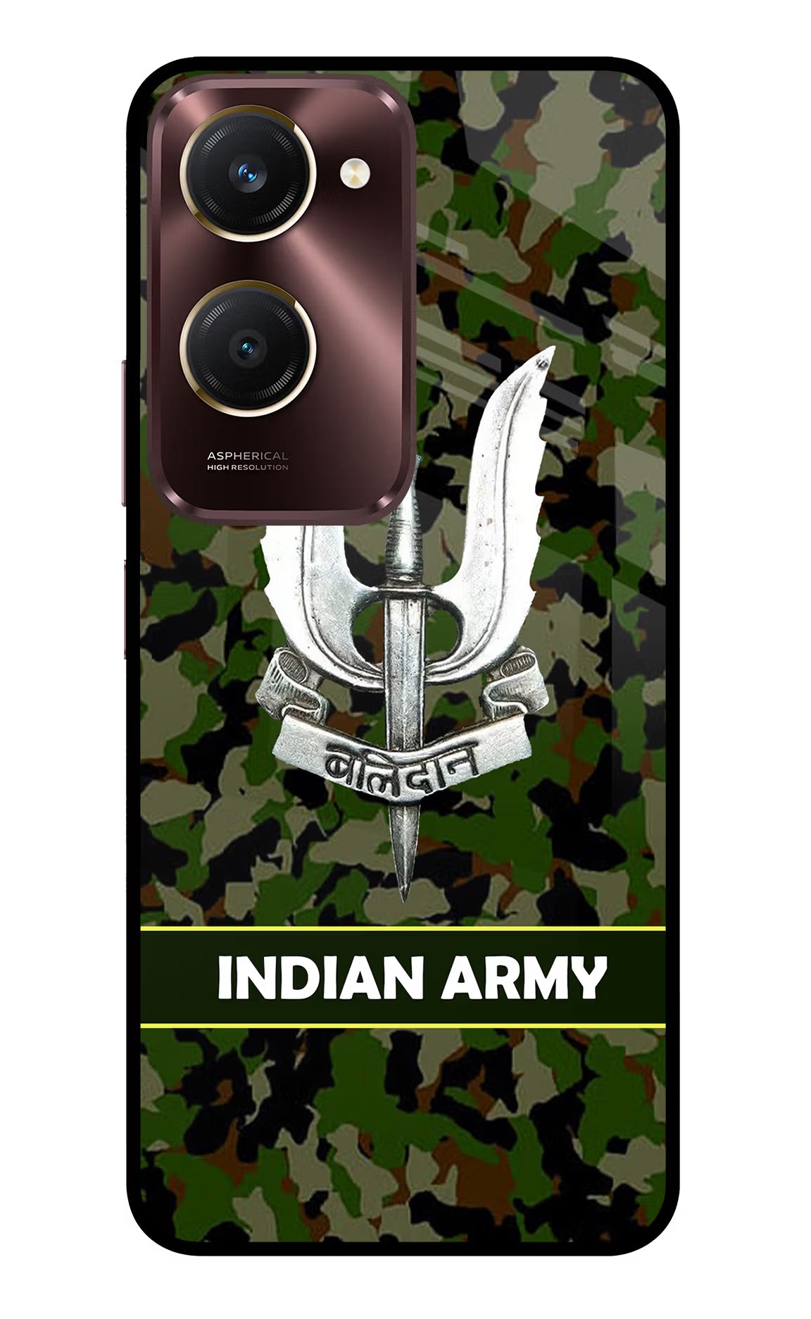 Balidan Indian Logo Vivo Y28s 5G Glass Case Back Cover by Casekaro
