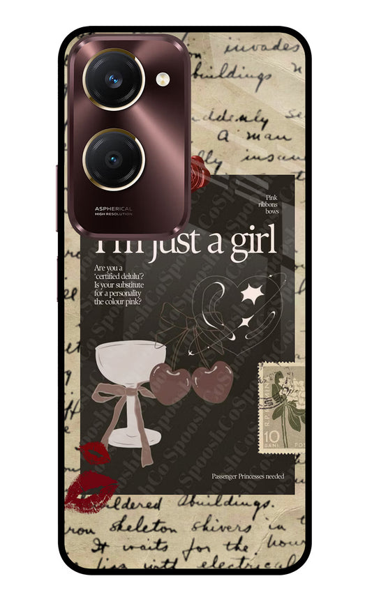 I am just a girl Vivo Y28s 5G Glass Case