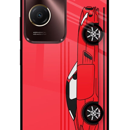 Red Velocity Vivo Y28s 5G Glass Case