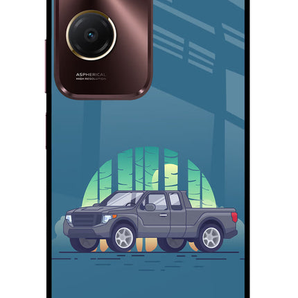 Retro Garage Vibe Vivo Y28s 5G Glass Case