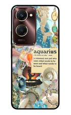 Aquarius Zodiac Vivo Y28s 5G Glass Case