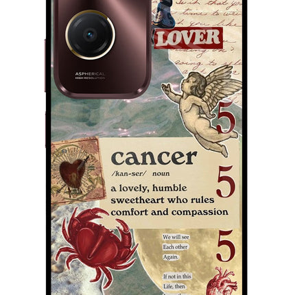 Cancer Zodiac Vivo Y28s 5G Glass Case