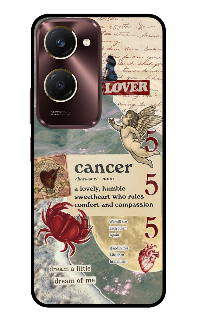 Cancer Zodiac Vivo Y28s 5G Glass Case