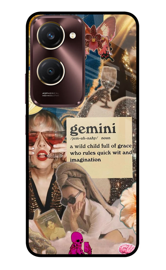 Gemini Zodiac Vivo Y28s 5G Glass Case