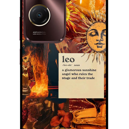 Leo Zodiac Vivo Y28s 5G Glass Case