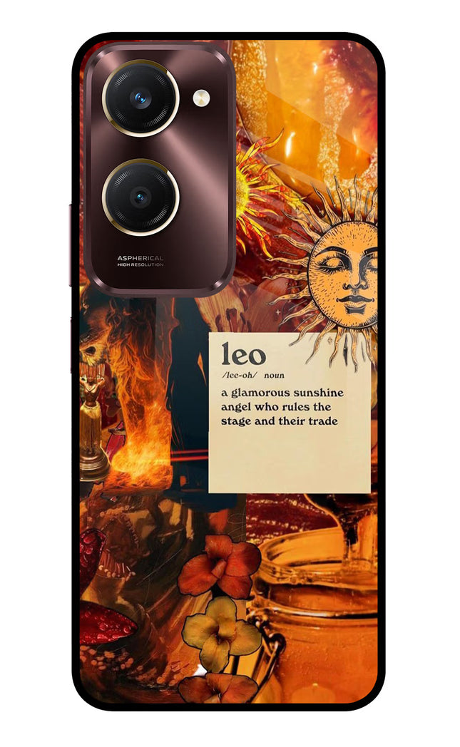 Leo Zodiac Vivo Y28s 5G Glass Case