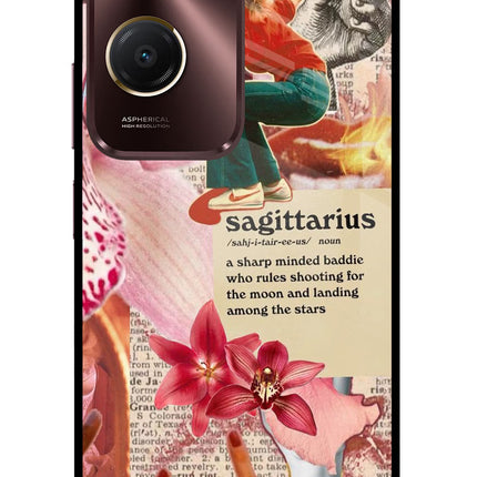 Sagittarius Zodiac Vivo Y28s 5G Glass Case