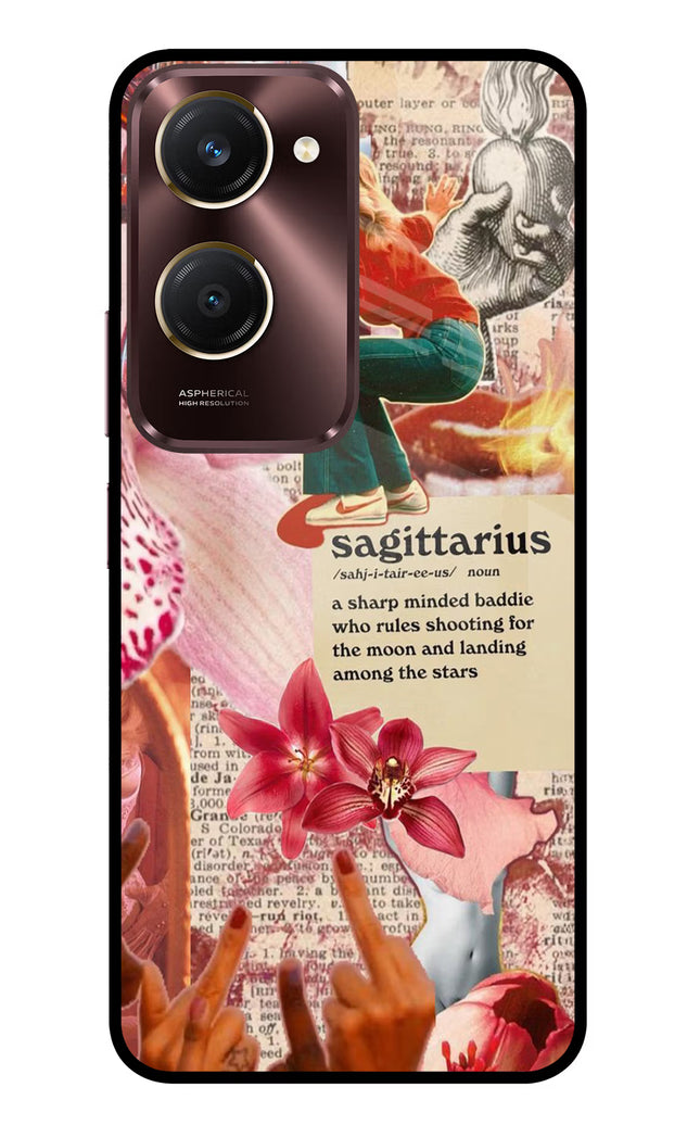 Sagittarius Zodiac Vivo Y28s 5G Glass Case