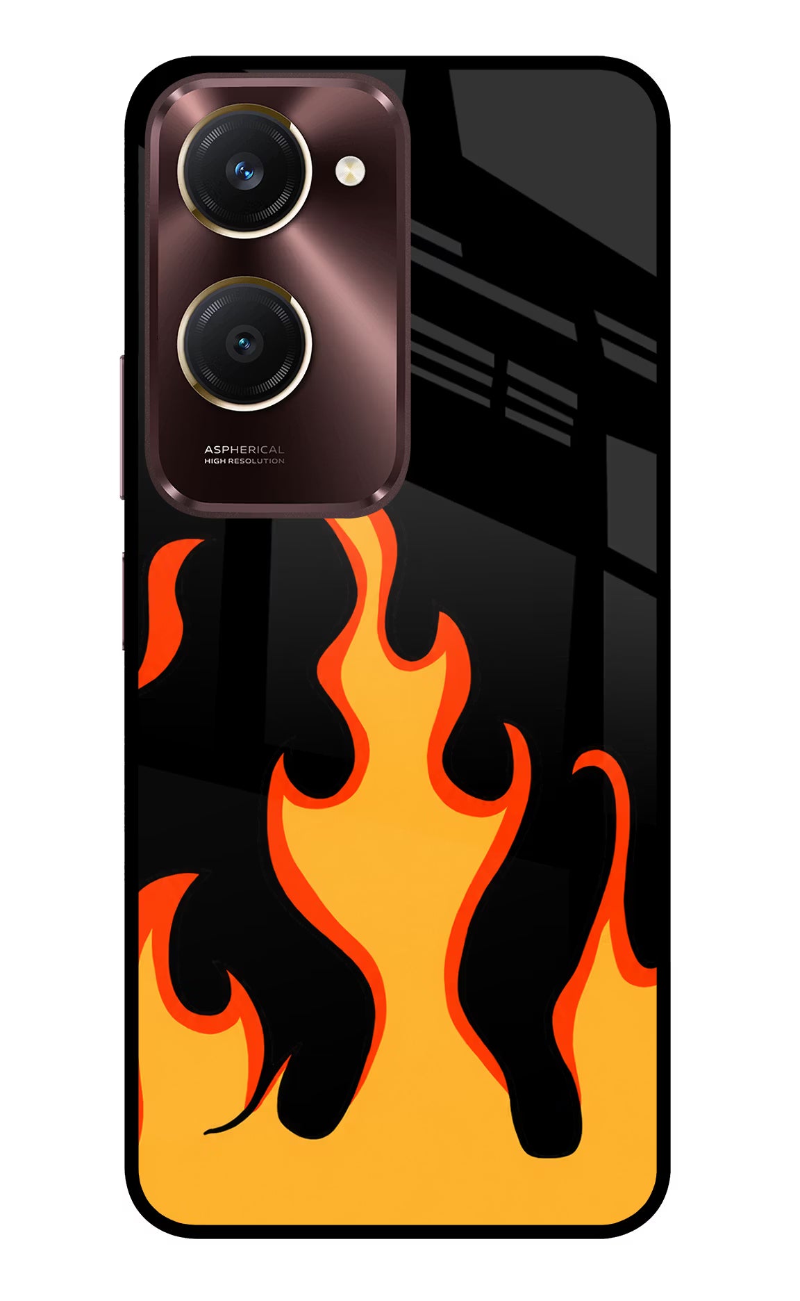 Fired Up – Black Vivo Y28s 5G Glass Case