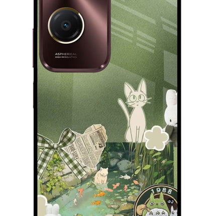 Aesthetic anime Vivo Y28s 5G Glass Case