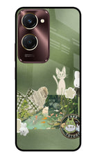 Aesthetic anime Vivo Y28s 5G Glass Case