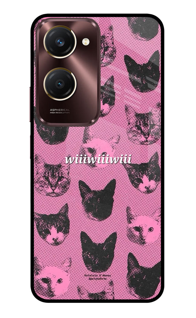 Pink Cats Vivo Y28s 5G Glass Case
