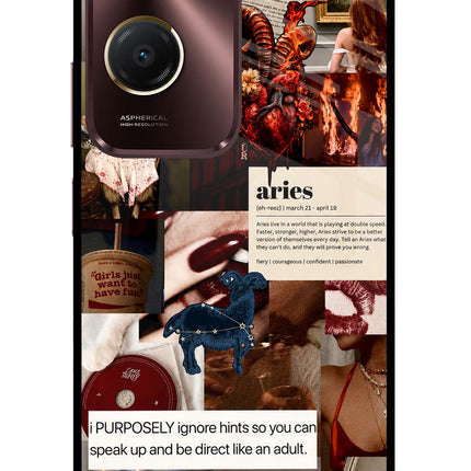 Zodiac Aries Vivo Y28s 5G Glass Case