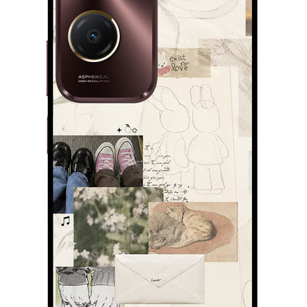 Soft Aesthetic Vivo Y28s 5G Glass Case
