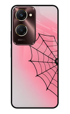 Pink Web Vivo Y28s 5G Glass Case