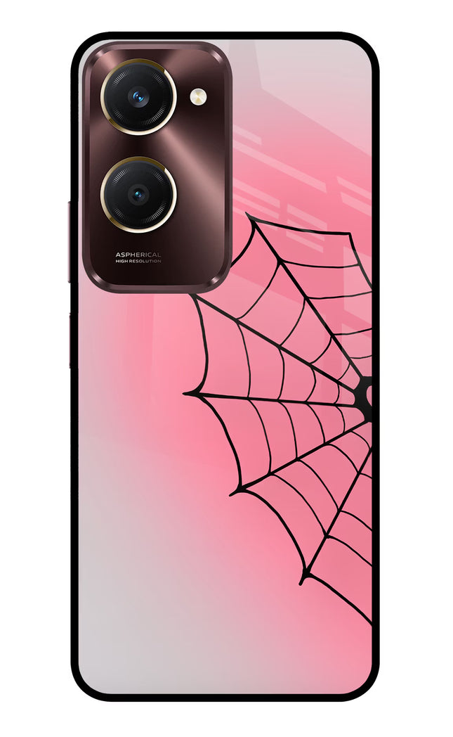 Pink Web Vivo Y28s 5G Glass Case
