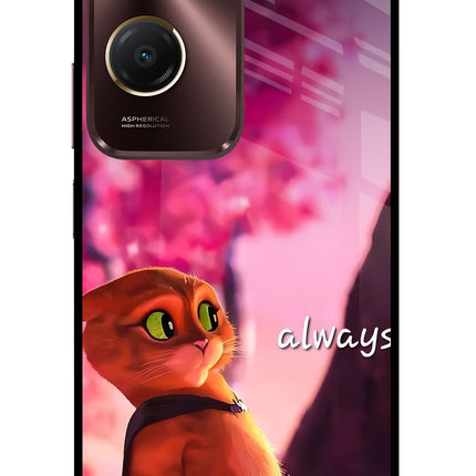 Always Cat Vivo Y28s 5G Glass Case
