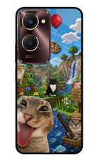 Minecraft Cat Chaos Vivo Y28s 5G Glass Case