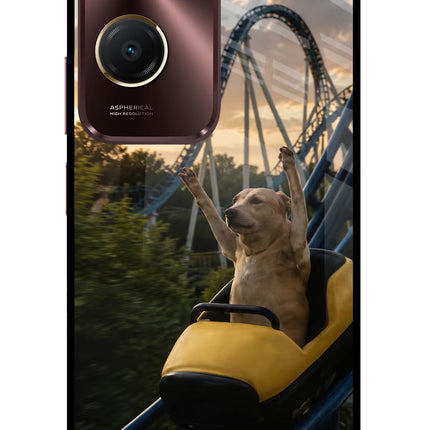Rollercoaster Dog Vivo Y28s 5G Glass Case