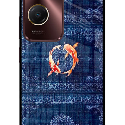 Koi Blue Vivo Y28s 5G Glass Case