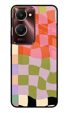 Wavy Grid Vivo Y28s 5G Glass Case
