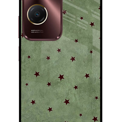 Green Stars Vivo Y28s 5G Glass Case