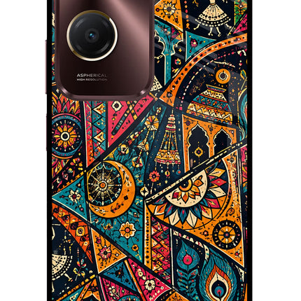 Folk Print Vivo Y28s 5G Glass Case