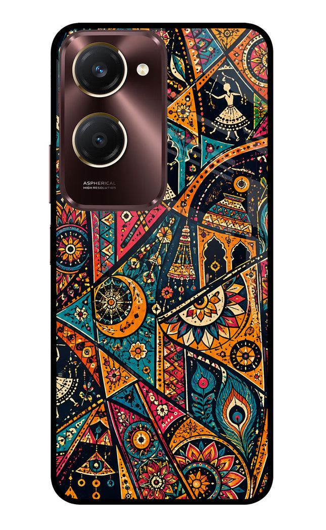 Folk Print Vivo Y28s 5G Glass Case