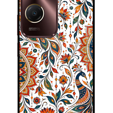 White Mayura Vivo Y28s 5G Glass Case