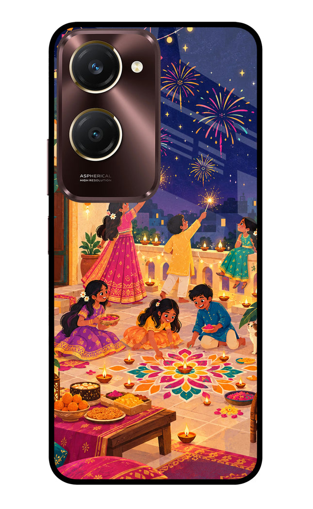 Diwali Night Vivo Y28s 5G Glass Case