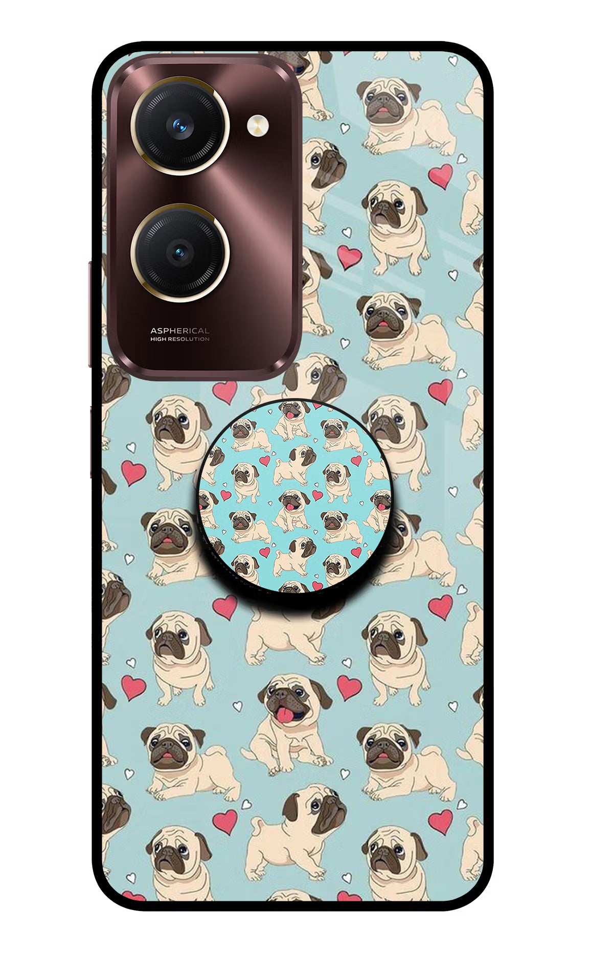 Pug Dog Vivo Y28s 5G Pop Case by Casekaro