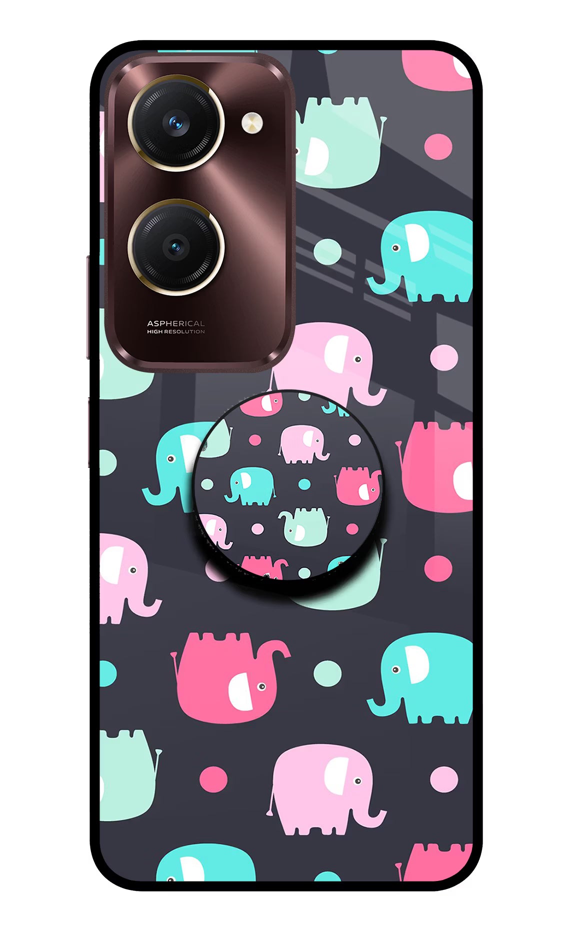 Baby Elephants Vivo Y28s 5G Pop Case by Casekaro