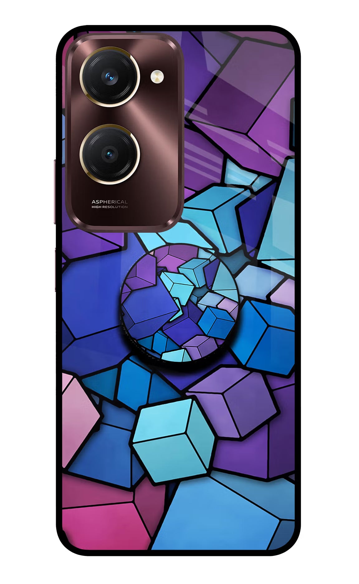 Cubic Abstract Vivo Y28s 5G Pop Case by Casekaro