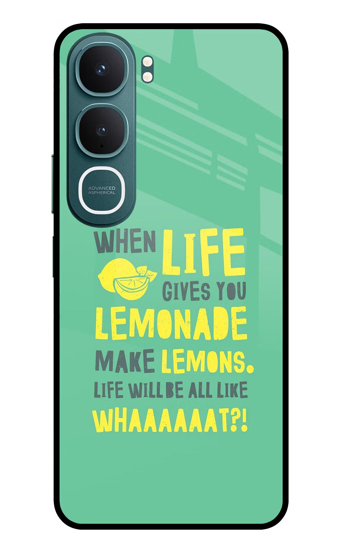 Quote Vivo Y31 5G Glass Case Back Cover by Casekaro