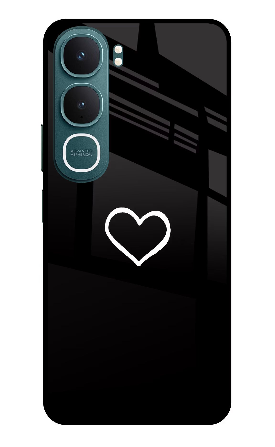Heart Vivo Y31 5G Glass Case Back Cover by Casekaro