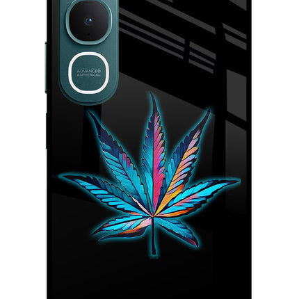 Weed Vivo Y31 5G Glass Case Back Cover by Casekaro