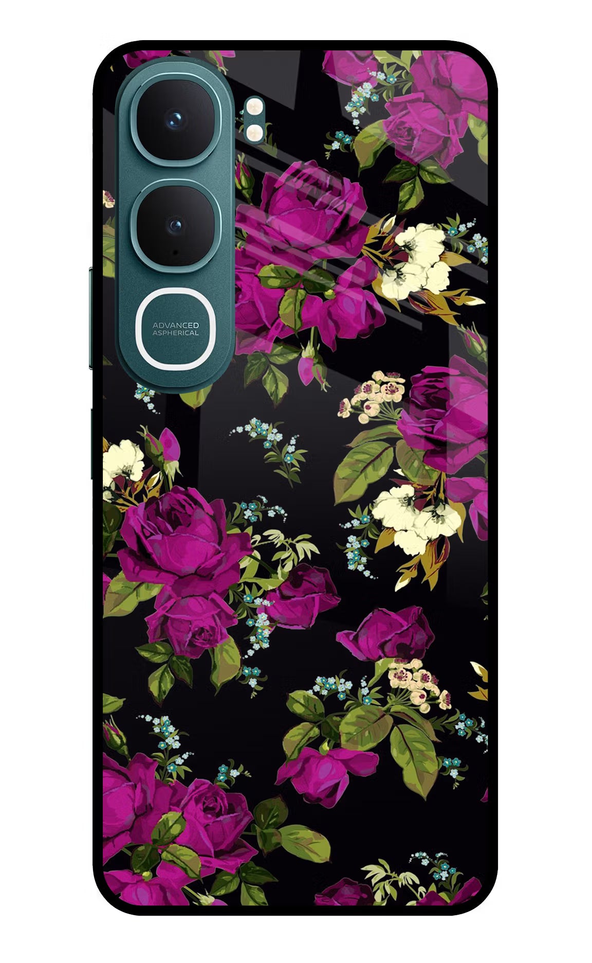 Flowers Vivo Y31 5G Glass Case