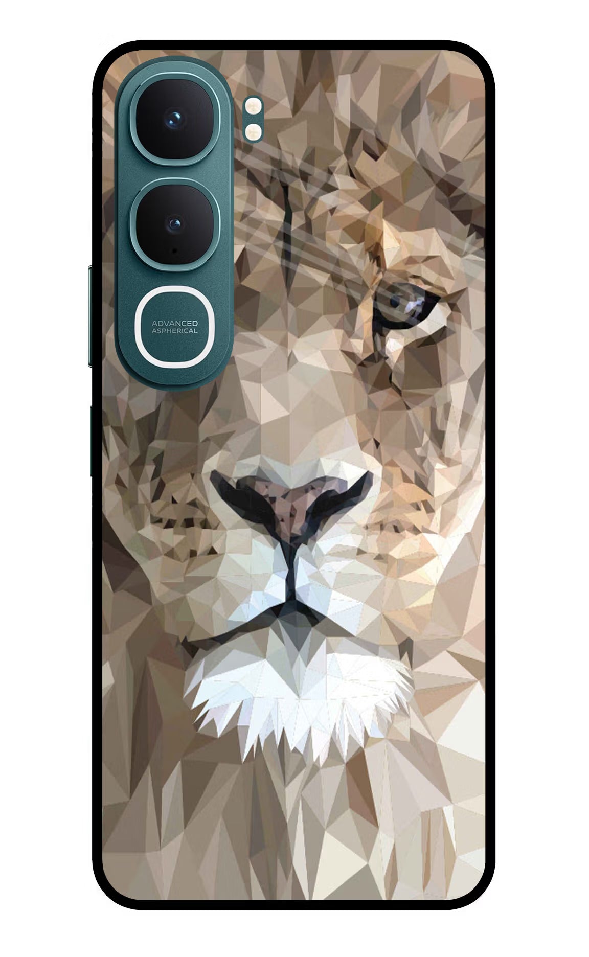 Lion Art Vivo Y31 5G Glass Case Back Cover by Casekaro