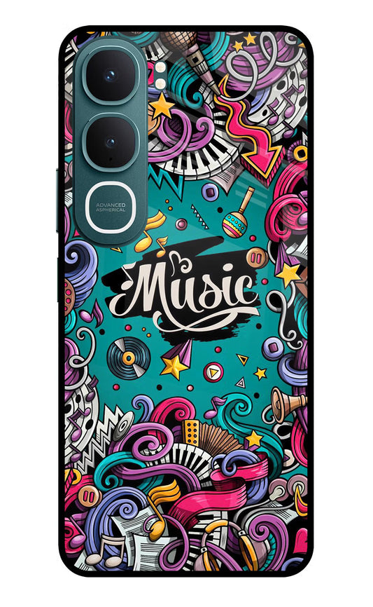 Music Graffiti Vivo Y31 5G Glass Case