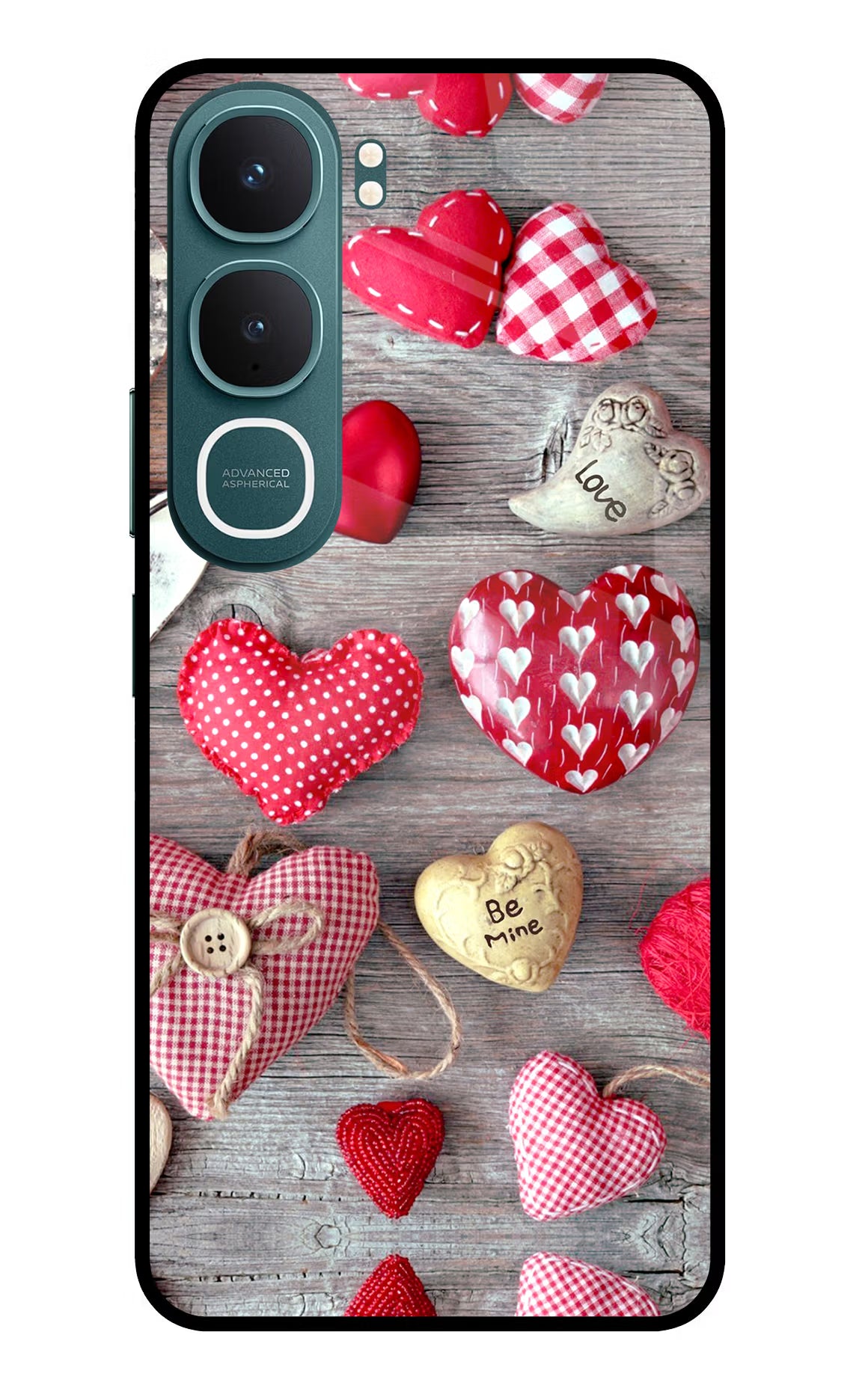 Love Wallpaper Vivo Y31 5G Glass Case Back Cover by Casekaro