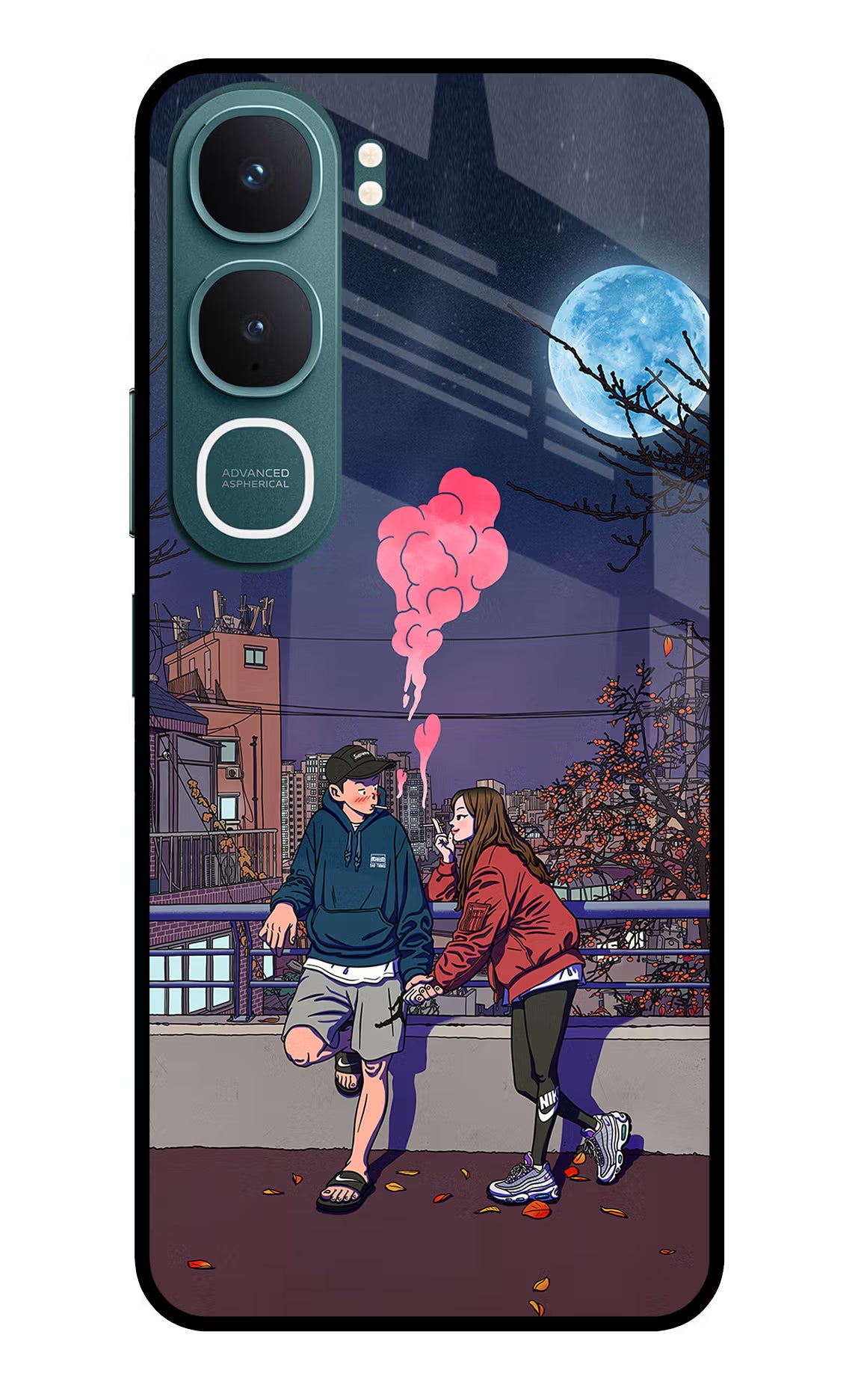 Chilling Couple Vivo Y31 5G Glass Case