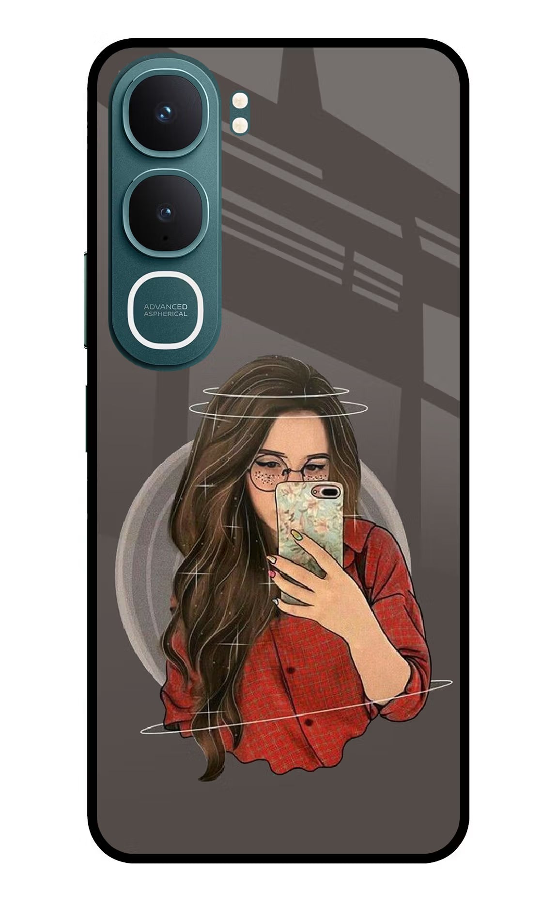 Selfie Queen Vivo Y31 5G Glass Case Back Cover by Casekaro